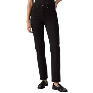 Levis Wedgie Straight Jeans Denim Southwestern Womens 27 Staple Classic Black